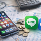 自社アプリ開発の高額なコストに悩む企業が、LINEミニアプリという低コストな顧客接点の選択肢を検討しているイメージ