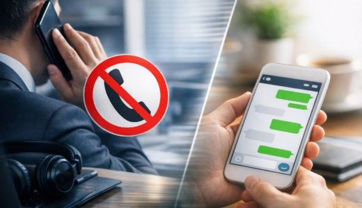 ノイズと感じられる企業の電話営業に悩む営業担当者と顧客との距離感を象徴したビジネスシーン